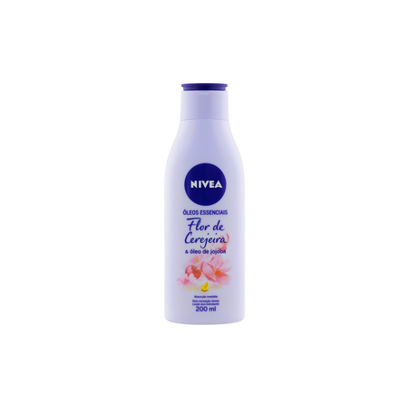 Loção Hidratante Óleos Essenciais Flor de Cerejeira  Óleo de Jojoba Nivea 200ml