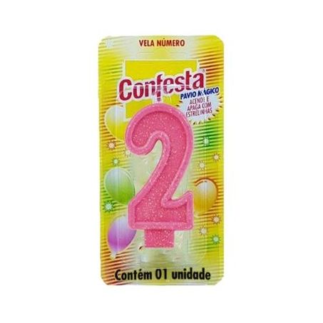VELA TUBE ROSA N.2 CONFESTA 