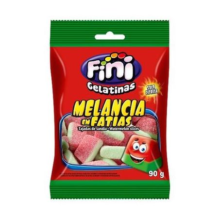 BALA FINI GELATINA MELANCIA EM FATIAS 90G