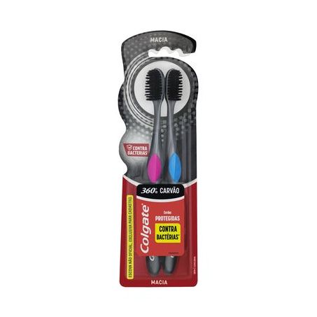 Escova Dental Colgate 360º Black Oferta 2UN
