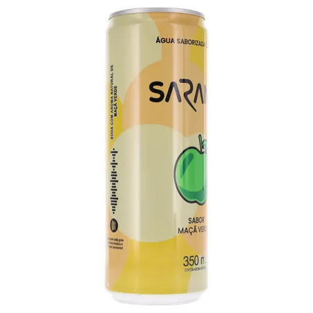 ÁGUA SABORIZADA COM GÁS SARANDI MAÇA VERDE LATA 350ML 360-31