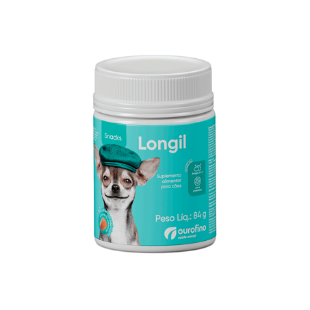 Suplemento Alimentar Longil Snacks para Cães 84g 30 tabletes