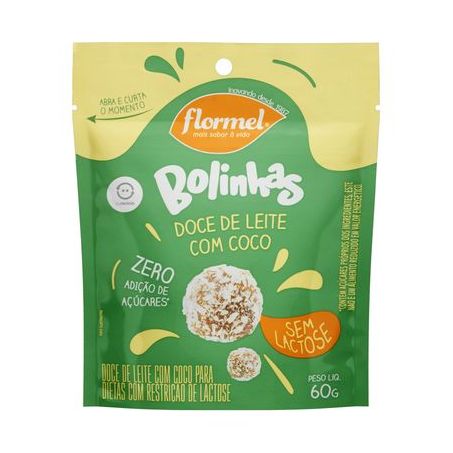 BOLINHA DOCE DE LEITE FLORMEL 60G ZERO LACTOSE