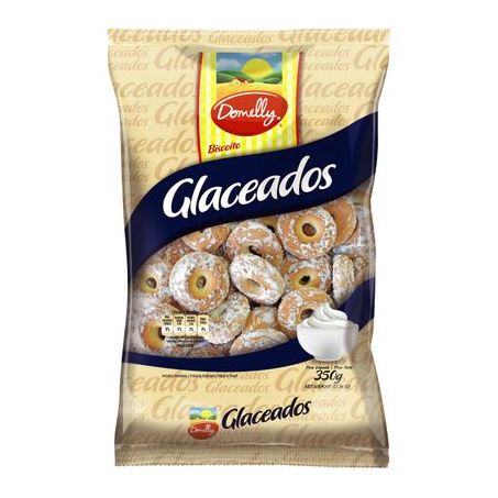 Biscoito Domelly Rosca Glace Branco 350G