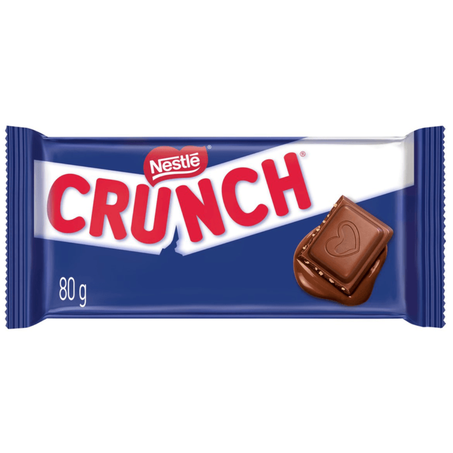 Chocolate barra nestle 80g ao leite crunch