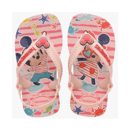 SANDALIA HAVAIANAS BABY DISNEY CLASSIC ROSA/VERM. N°20