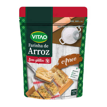 Farinha de arroz vitão sem glúten pacote 300g