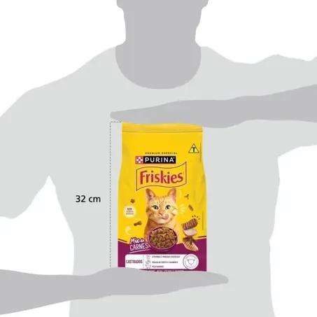 Alimento Para Gatos Purina Friskies Mix De Carnes Castrado Pacote 850g 
 