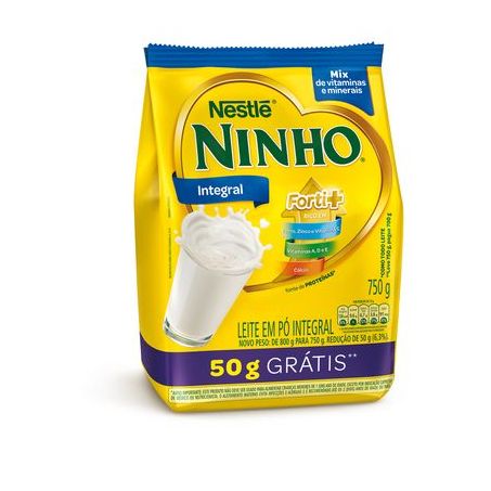 Leite em po ninho integral sache 750g gt