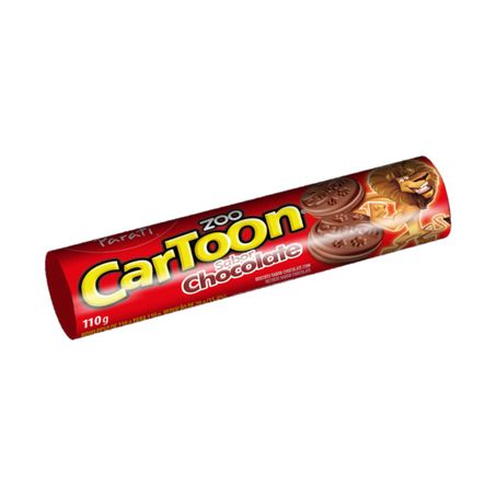 BISCOITO CHOCOLATE RECHEIO CHOCOLATE ZOO CARTOON