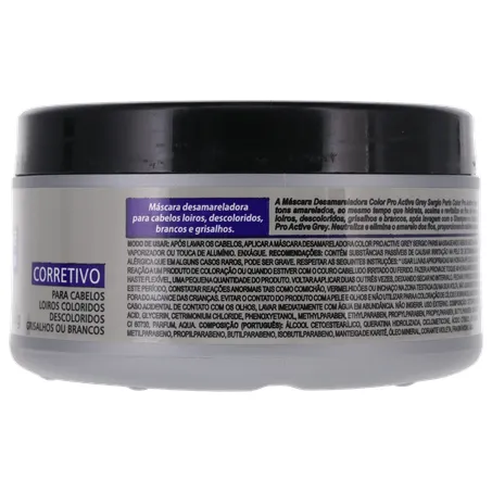 MÁSCARA CAPILAR SERGIO PARIS DESAMARELADOR PRO ACTIVE POTE 250G 360-10
