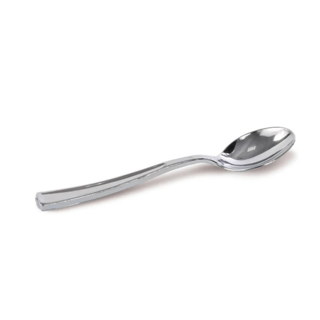 MINI COLHER PARA OVO DE PASCOA EBAZAR PRATA 10CM 60UN