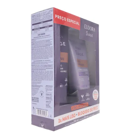 Kit Shampoo Condic Liso Intenso Eudora 375ml 360-31
