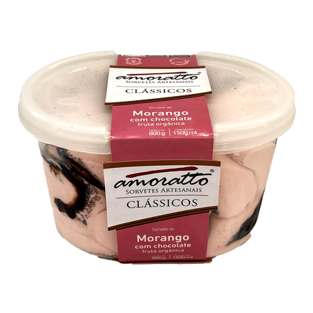 Sorvete Amoratto Clássico Morango 1,5l
