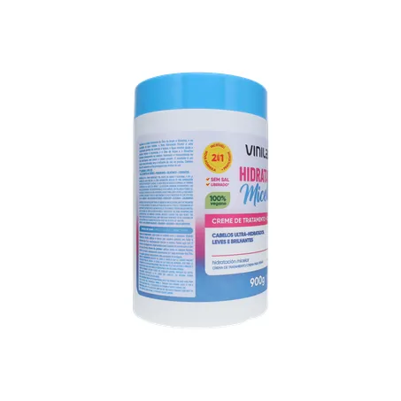 Creme de Tratamento + Creme de Pentear Vinilady Hidratação Micelar Pote 900gr 360-30