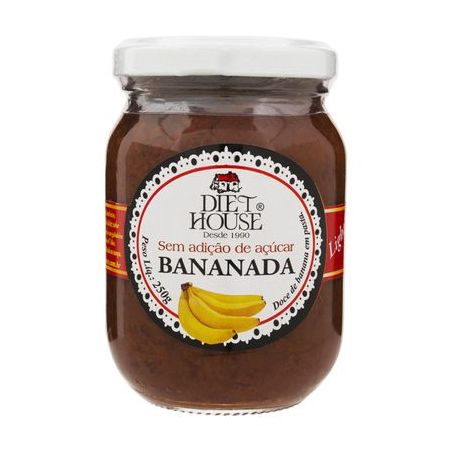 Diet House Bananada Artesanal 250G Sem Áçucar