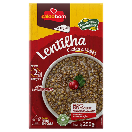 Lentilha Caldo Bom 250g - Cozida a Vapor