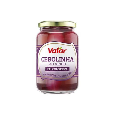 Cebolinha em Conserva Valar ao Vinho Pote de Vidro 300gr