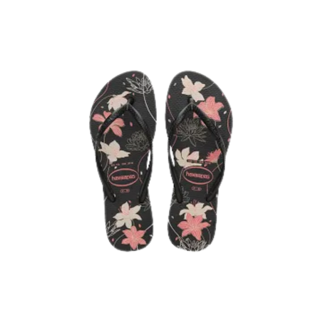 CHINELO HAVAIANAS SLIM PETALS PRETO 37/38