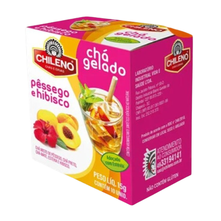 CHA GELADO PESSEGO E HIBISCO CHILENO 15 G         