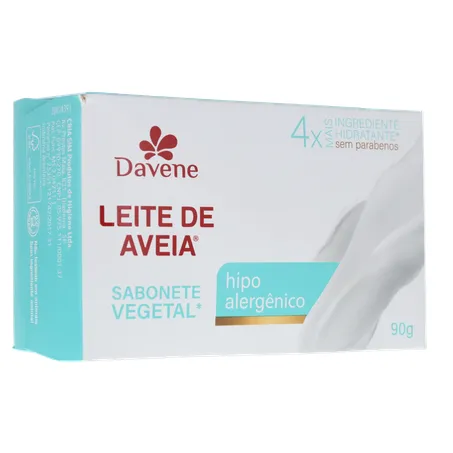 Sabonete Barra Vegetal Davene sem Perfume Leite de Aveia Clássico Caixa 90gr 360-33