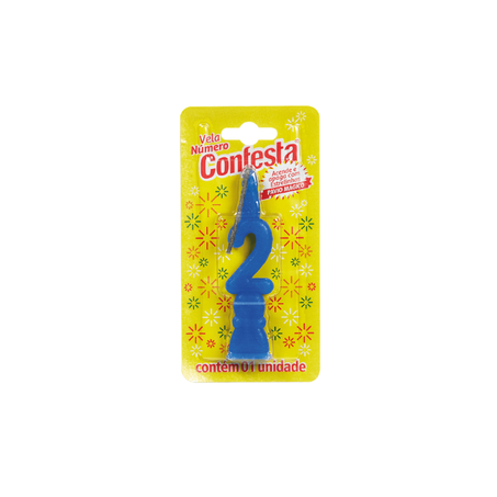 VELA SUPER NÚMERO AZUL N.2 CONFESTA 