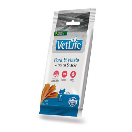Vetlife snack can pork potato adt mini 6