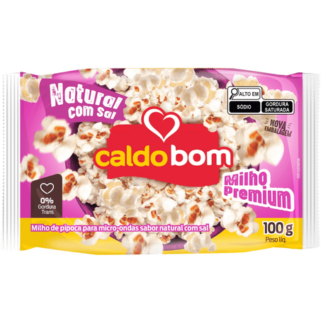 Pipoca micro caldo bom 100g natural