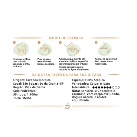Fazenda Floresta Drip Coffee Café Clássico 100G 360-4