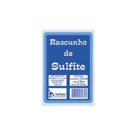 BLOCO DE RASCUNHO SULFITE 15,5 X 21,5CM C/50FLS