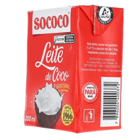 LEITE COCO SOCOCO 200ML 360-5