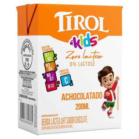 Bebida Láctea Tirolzinho 200ml - Zero Lactose - Chocolate | Condor