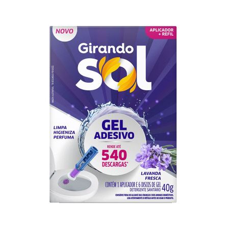Gel adesivo lavanda fresca girando sol 40g