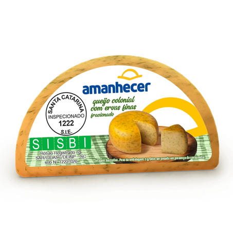 Queijo colonial amanhecer 400gr ervas finas