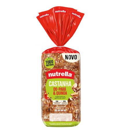 Pão nutrella castanha do pará e quinoa 350g