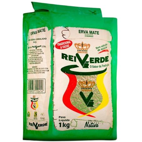 Erva mate rei verde 1kg vacuo tradicional