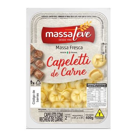 CAPELETTI DE CARNE MASSA LEVE 400G