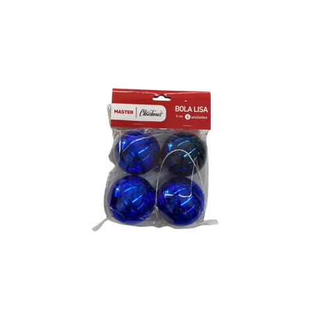 ENFEITE NATAL BOLA BRILHOSA C/4                   