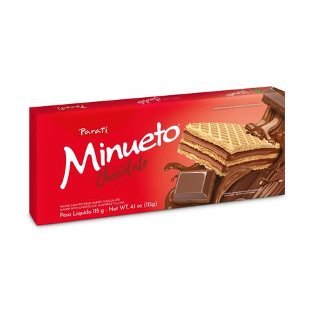 Biscoito wafer recheio chocolate minueto