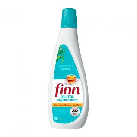 Adoçante Líquido Finn Xilitol Zero Glúten Caixa 65ml 
 