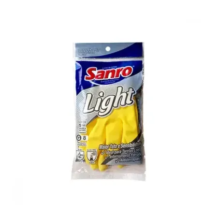 LUVA SANRO LIGHT AMARELA XG