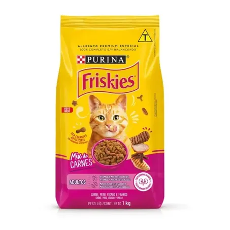 Ração friskies mix de carnes adultos 1kg
