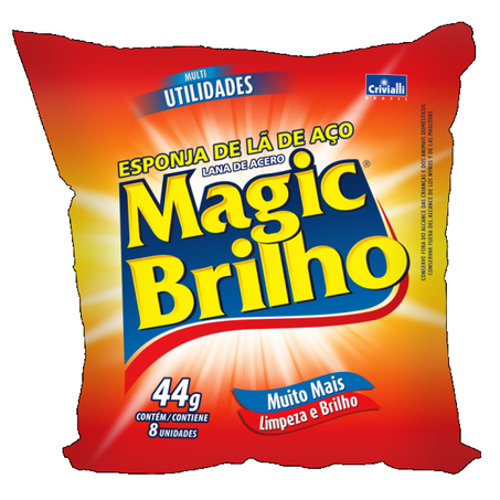 Esponja Aço Magic Brilho 44g C/8 