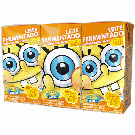 LEITE FERMENTADO BOB ESPONJA TRADICIONAL C/3