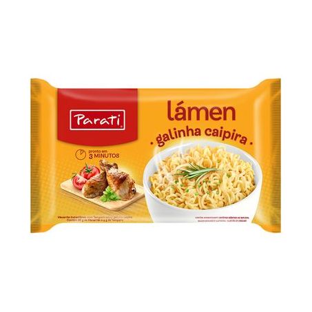 MACARRÃO INSTANTÂNEO PARATI LÁMEN GALINHA CAIPIRA 70G