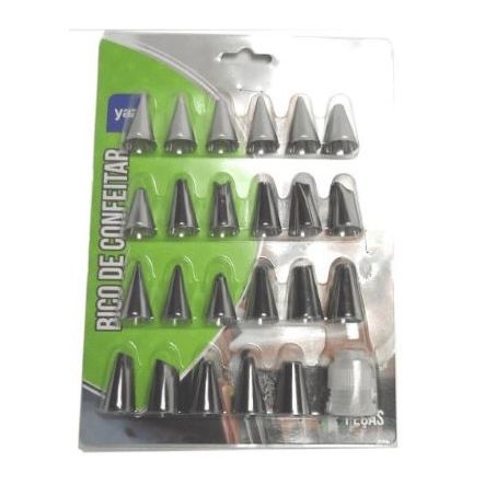Bico confeitar c/24 pcs yangzi