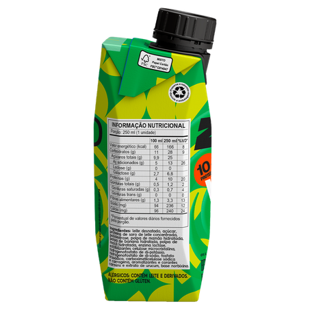 Bebida Láctea UHT Vita Hit Zero Lactose Piracanjuba Zquad Caixa 250ml 360-1