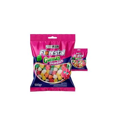 BALA GOMA FLORESTAL SININHOS 500GR
