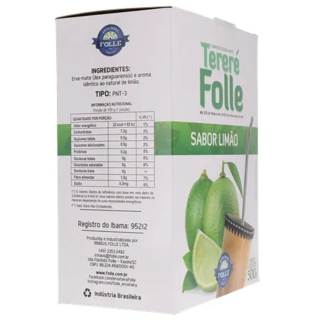Erva tererê folle limão 500g 360-12