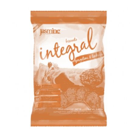 Biscoito integral gergelim/linhaça jasmine 80g